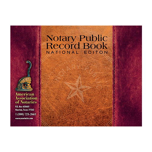 Kansas Notary Public Journal (Record Book) - Leatherette Style Cover