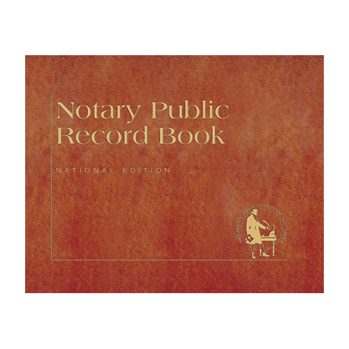 Kansas Notary Public Journal (Record Book) - Traditional Brown Cover