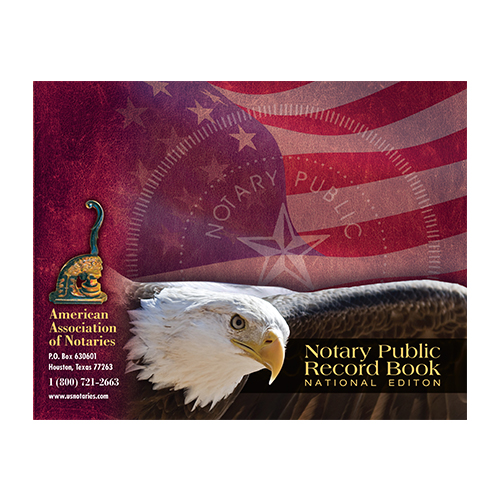 Kansas Notary Public Journal (Record Book) - Eagle & U.S. Flag Cover