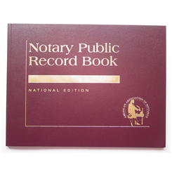 This is our top-of-the-line Kansas notary record book (journal). This attractive book features a contemporary leatherette cover with gold-embossed text finish. Perfectly bound and chronologically numbered so that you can easily detect if the record is ever tampered with. Accommodates over 572 entries (104 pages). Includes complete step-by-step instructions for proper notarial record keeping.